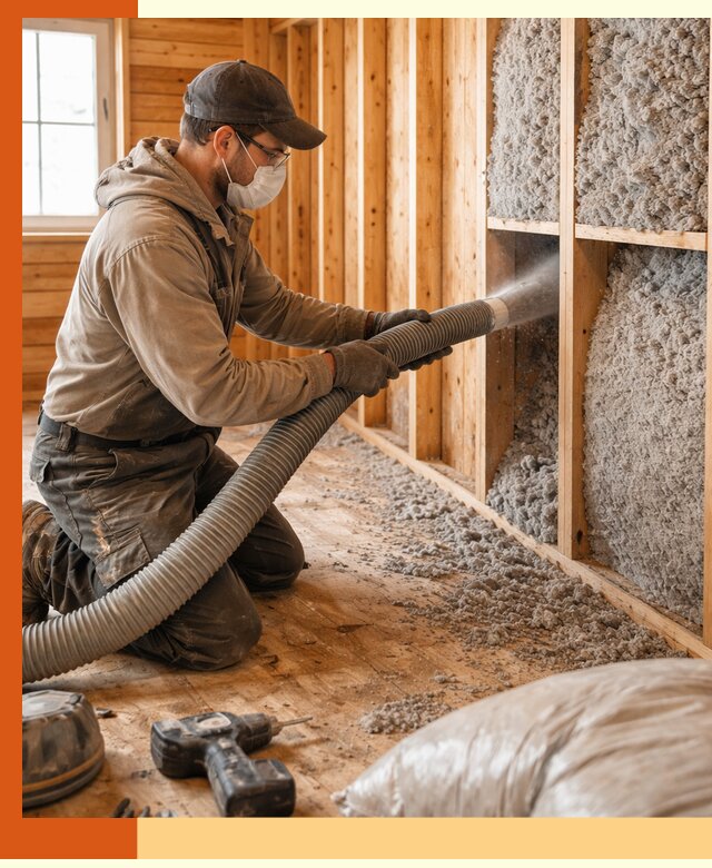 Утепление дачного дома эковатой в Гуково — быстро и надёжно