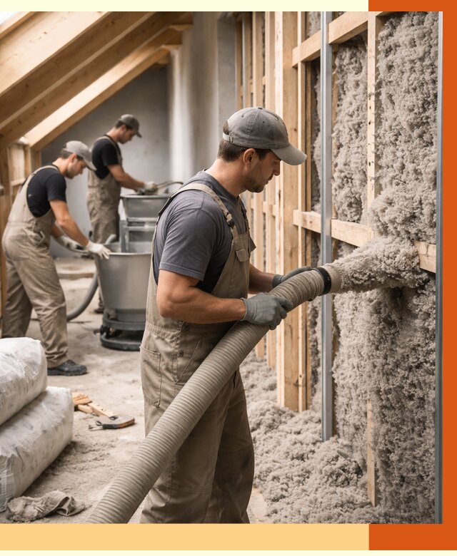 Утепление таунхауса эковатой в Гуково от 2259 руб./м² — монтаж и задувка | ТепломастерГкв