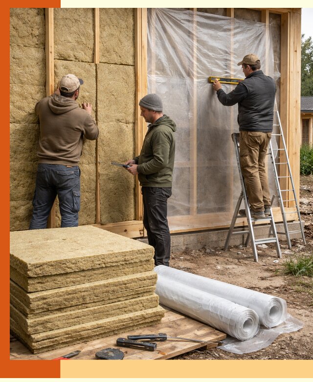 Утепление каркасного дома в Гуково под ключ с гарантией качества
