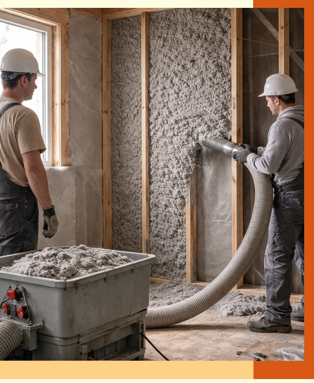 Утепление каркасного дома эковатой в Гуково от 1848 руб. | ТепломастерГкв