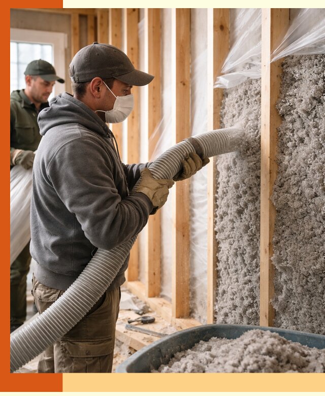 Утепление каркасного дома эковатой в Гуково — качественно и надолго