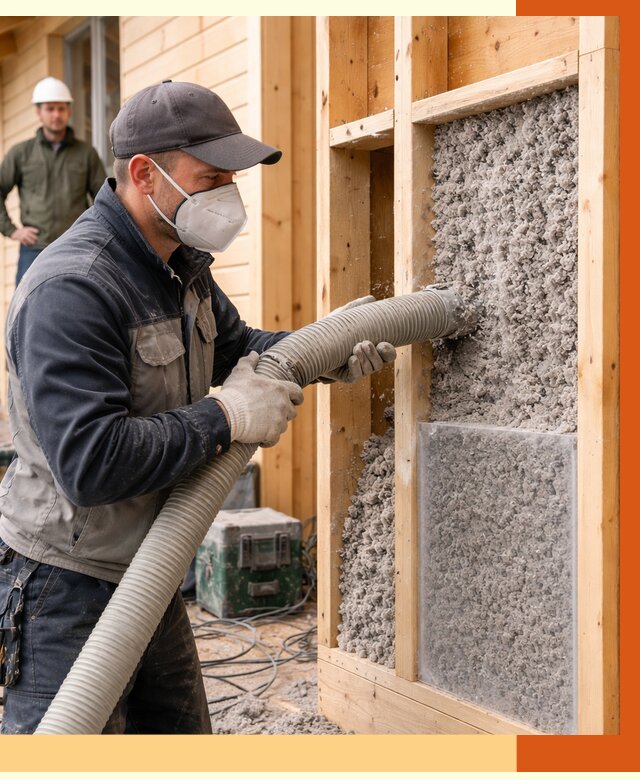 Утепление дома из бруса эковатой в Гуково от 1899 руб/м2 | ТепломастерГкв