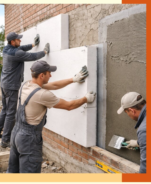 Утепление кирпичного дома в Гуково от 4312 руб. под ключ | ТепломастерГкв