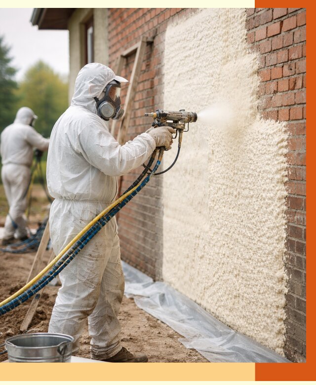 Утепление кирпичного дома ППУ в Гуково под ключ от 6673 руб. | ТепломастерГкв