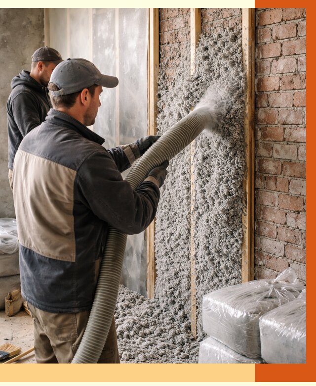 Утепление кирпичного дома эковатой в Гуково от 2413 руб./м² | ТепломастерГкв