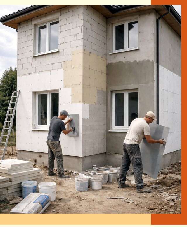 Утепление дома из газобетона в Гуково от 4312 руб./м² — заказать у ТепломастерГкв