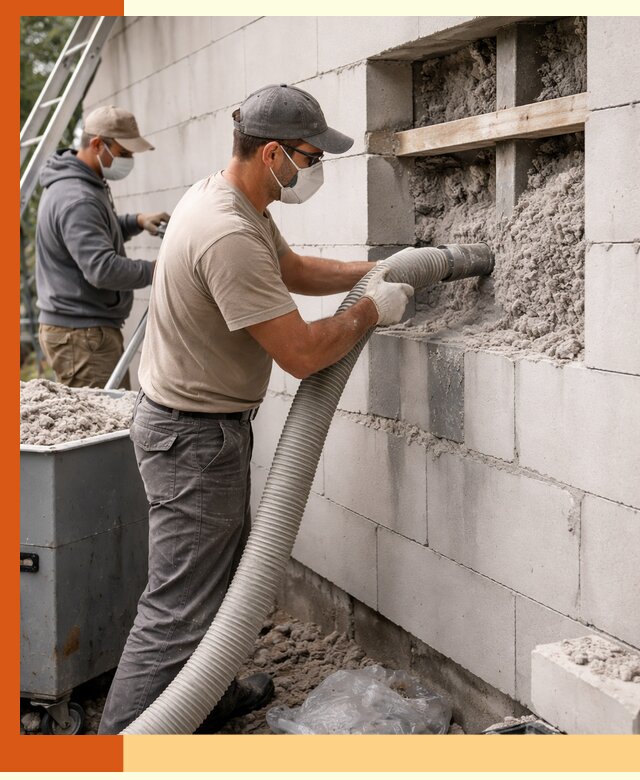 Утепление дома из газобетона эковатой в Гуково