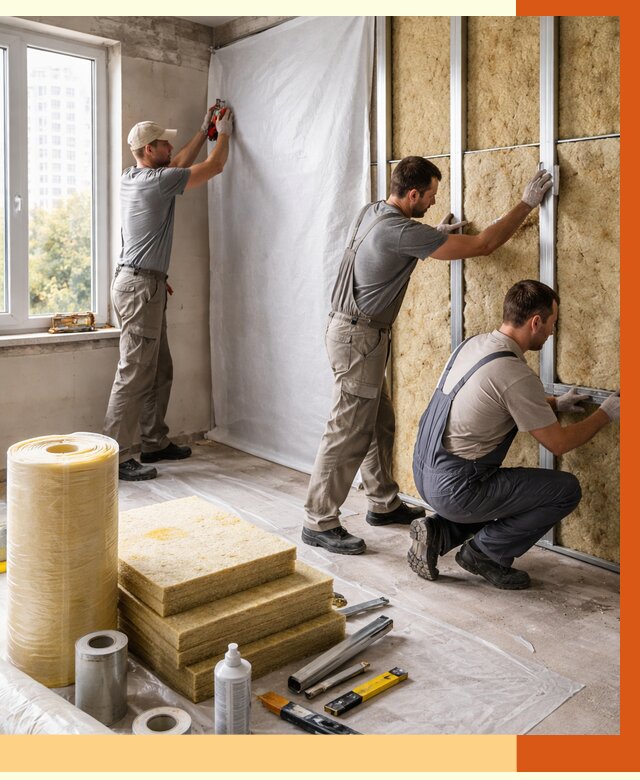 Утепление квартиры в Гуково от 4620 руб/м2 — утеплить квартиру изнутри и снаружи | ТепломастерГкв