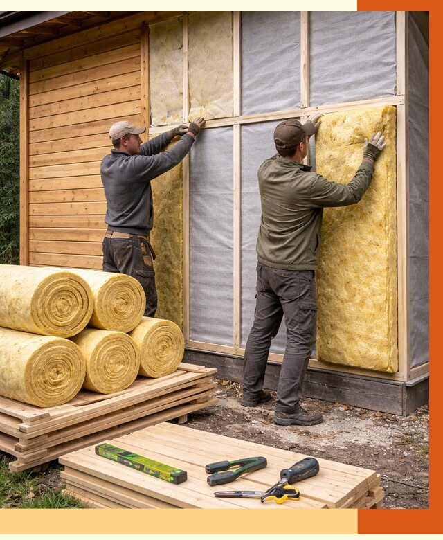 Утепление бани снаружи в Гуково от 87261 руб. под ключ | ТепломастерГкв