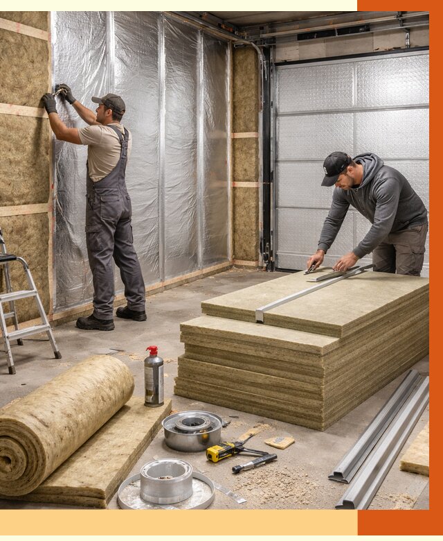 Утепление гаража в Гуково от 4620 руб/м2 — комплексное утепление ворот и стен | ТепломастерГкв