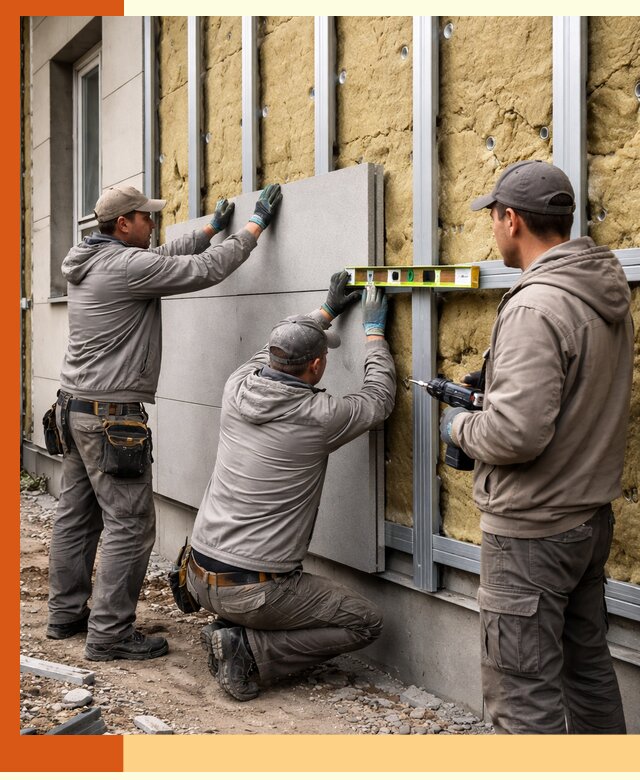 Утепление вентилируемого фасада под ключ в Гуково