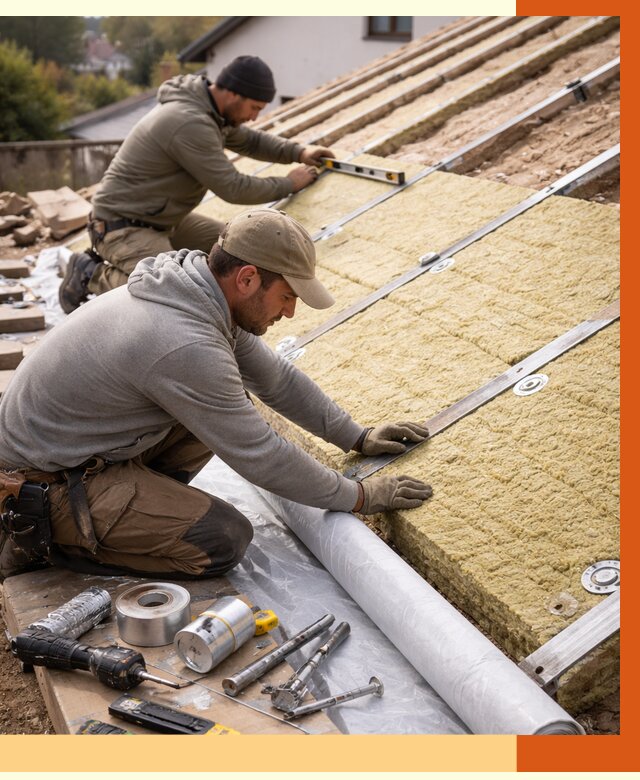 Утепление крыши снаружи в Гуково под ключ от 1232 руб./м2 | ТепломастерГкв