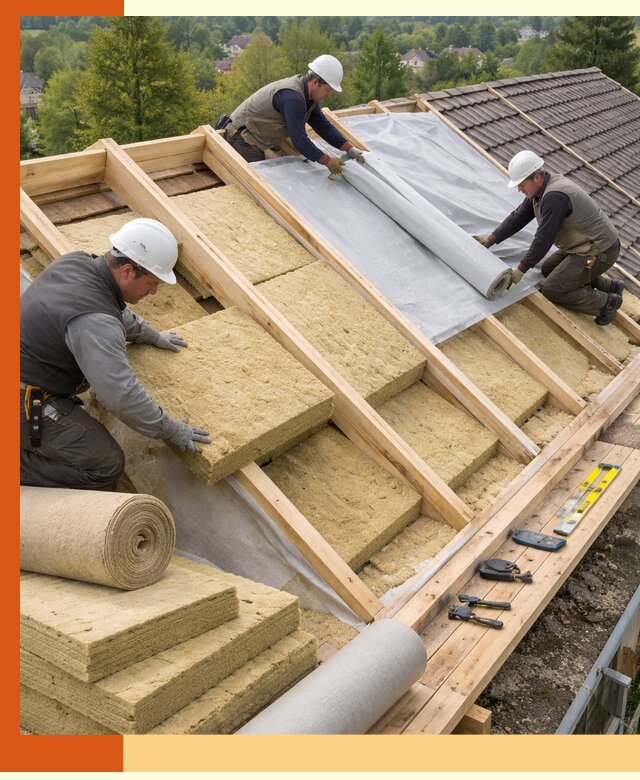 Утепление скатной крыши в Гуково качественно и надёжно