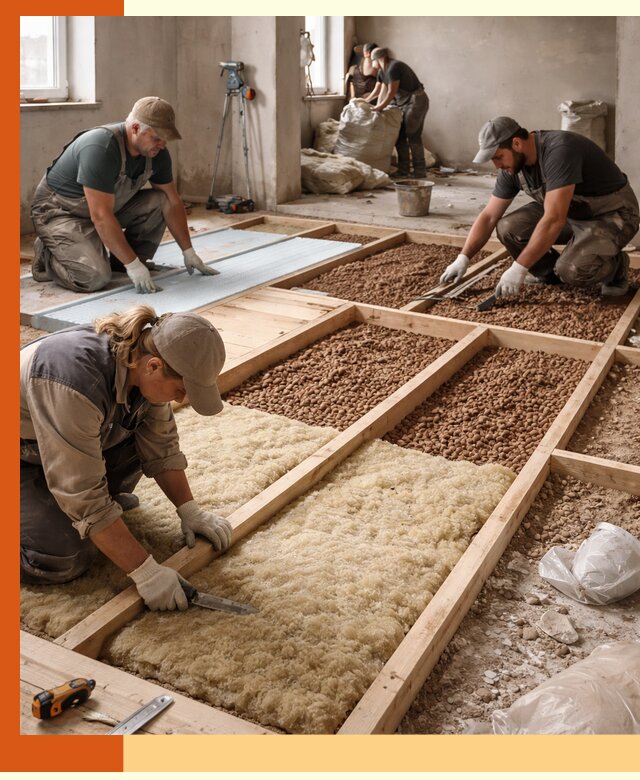 Утепление перекрытий жилых и промышленных зданий в Гуково