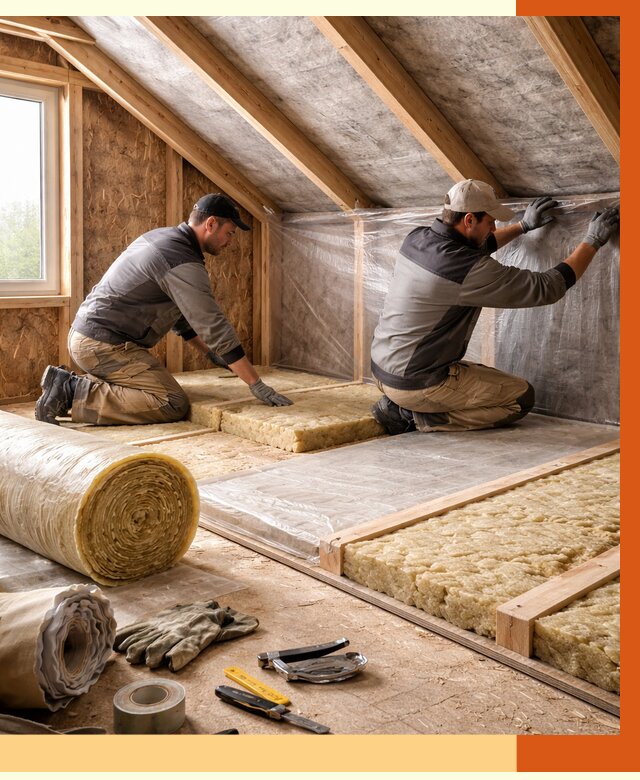 Утепление чердака в Гуково от 7700 руб/м² — теплоизоляция и комплексное утепление под ключ | ТепломастерГкв