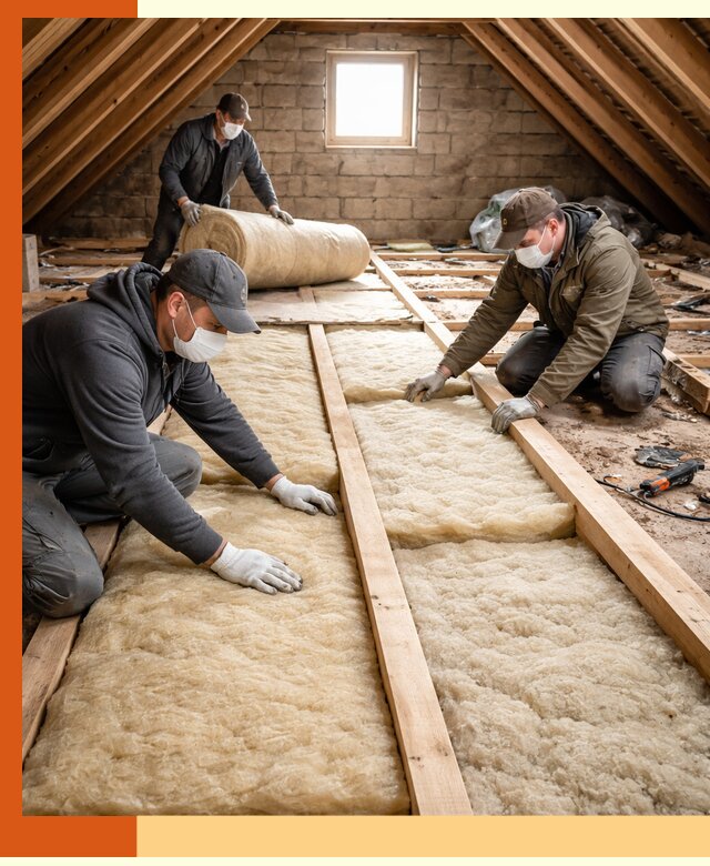 Утепление чердака в Гуково — профессиональная теплоизоляция кровли