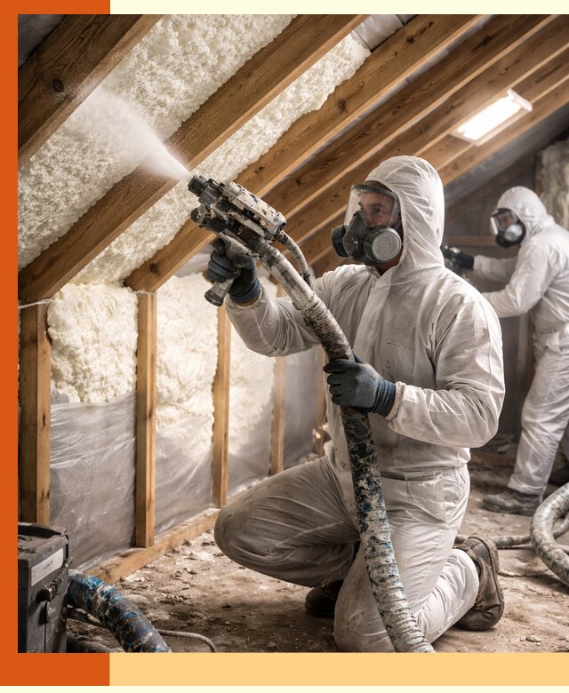 Утепление чердака пенополиуретаном (ППУ) в Гуково