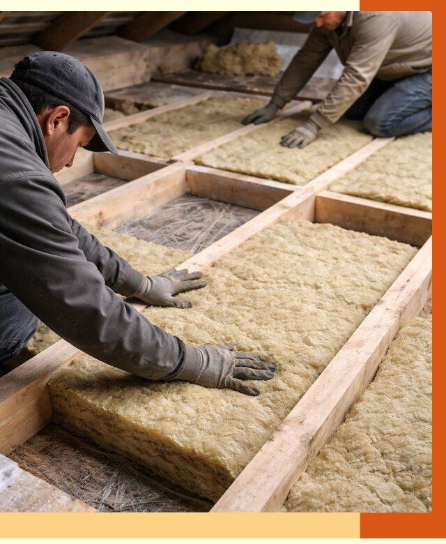 Утепление чердака минватой в Гуково от 3593 руб/м2 под ключ | ТепломастерГкв