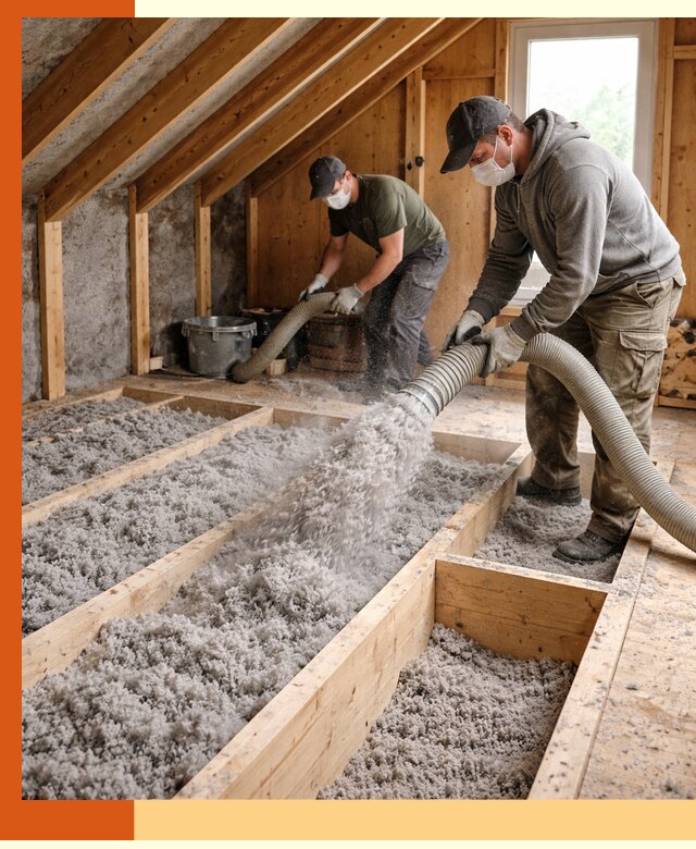 Утепление мансарды эковатой в Гуково с гарантией качества