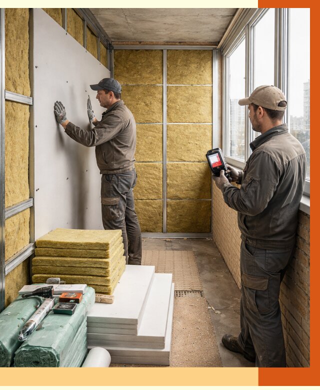 Утепление балкона в Гукове от 4620 руб. под ключ | ТепломастерГкв