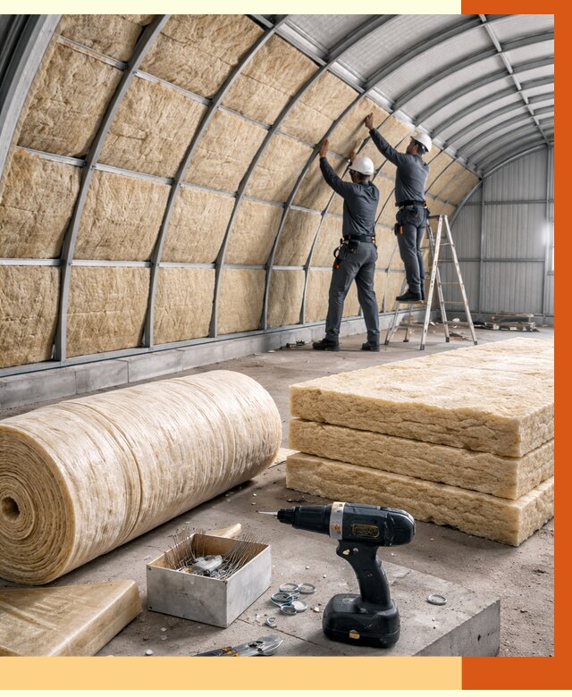 Утепление арочного ангара в Гуково от 3285 руб./м2 под ключ | ТепломастерГкв