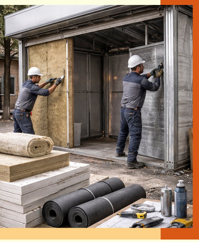 Утепление павильона шаурма в Гуково под ключ от 1232 руб. за м² | ТепломастерГкв