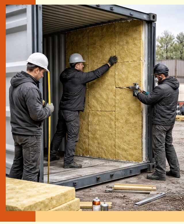 Утепление морского контейнера в Гуково: надежная теплоизоляция и защита
