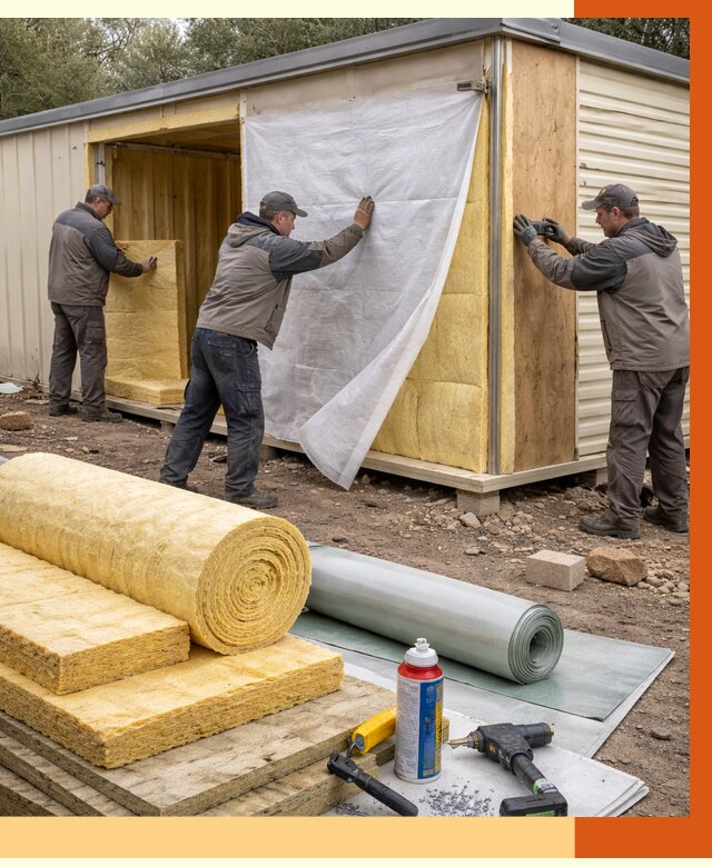 Утепление строительной бытовки в Гуково от 12833 руб. под ключ | ТепломастерГкв