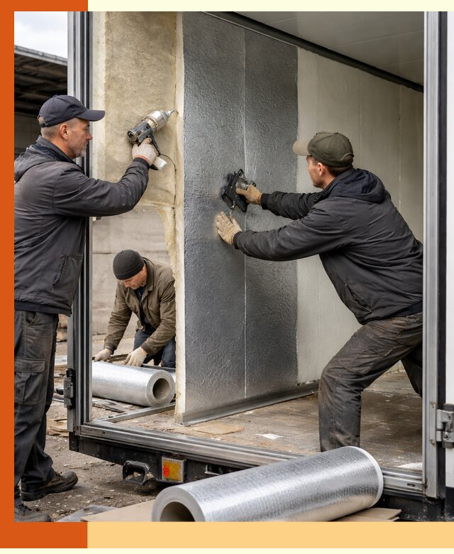 Утепление холодильного кузова в Гуково — монтаж и теплоизоляция