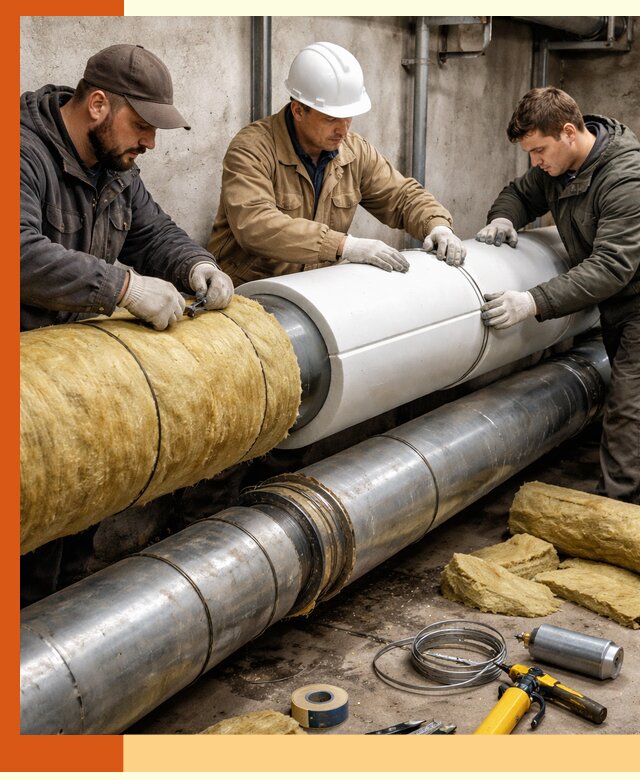 Утепление трубопровода в Гуково с гарантией энергоэффективности