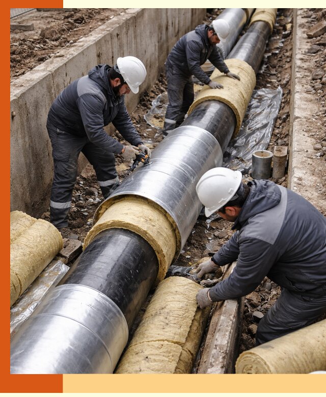 Утепление теплотрассы в Гуково: утеплительные работы и материалы