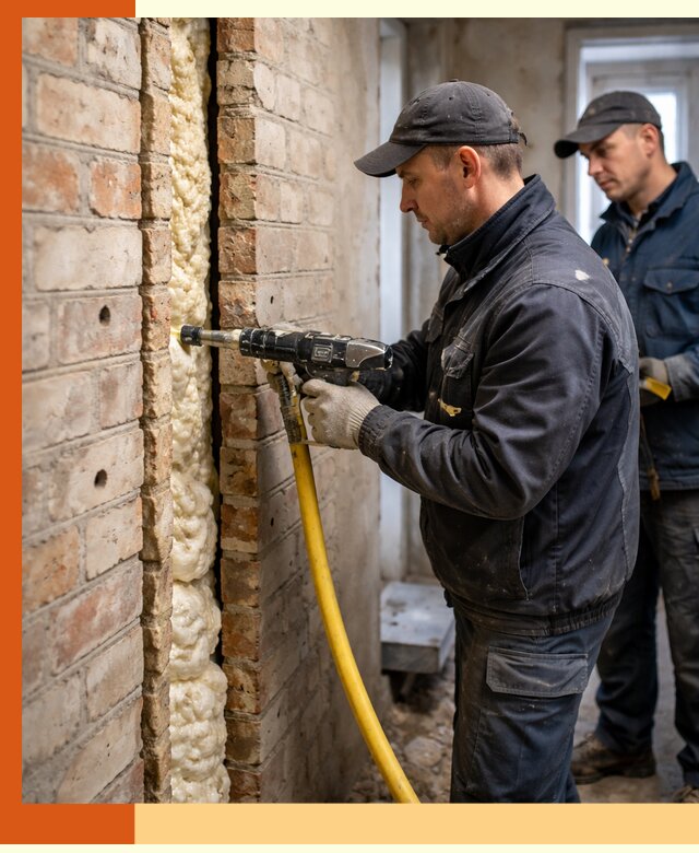 Межстеновое утепление пенополиуретаном в Гуково