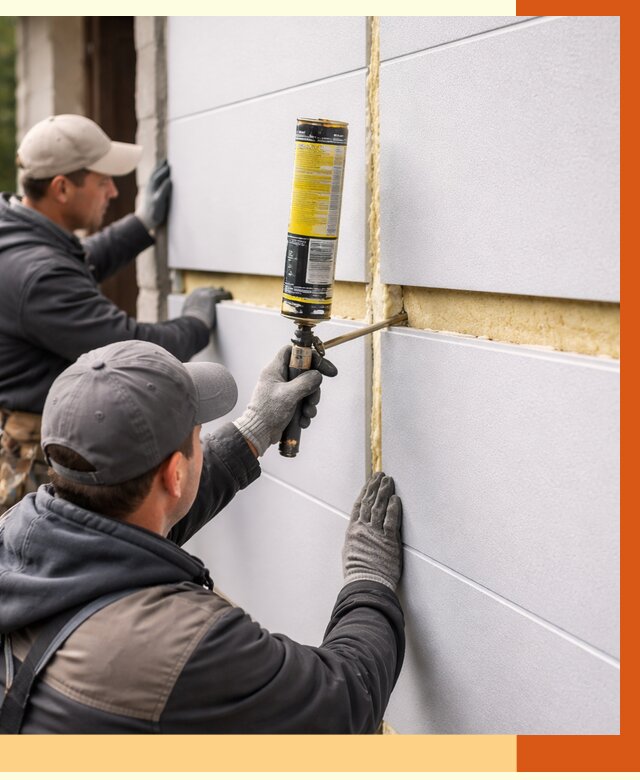 Утепление сэндвич панелей ППУ в Гуково от 4312 руб. за м2 | ТепломастерГкв