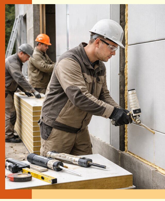 Утепление сэндвич-панелей пенополиуретаном в Гуково