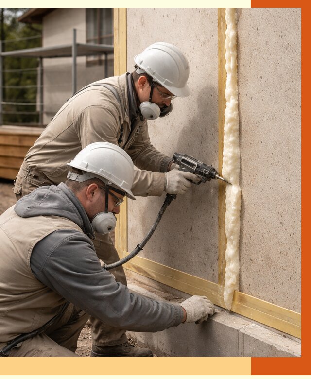 Утепление сип панелей ППУ в Гуково от 4928 руб. под ключ | ТепломастерГкв