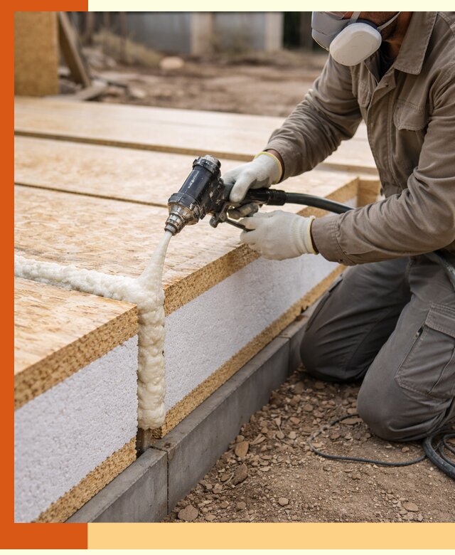 Утепление СИП-панелей пенополиуретаном (ППУ) в Гуково