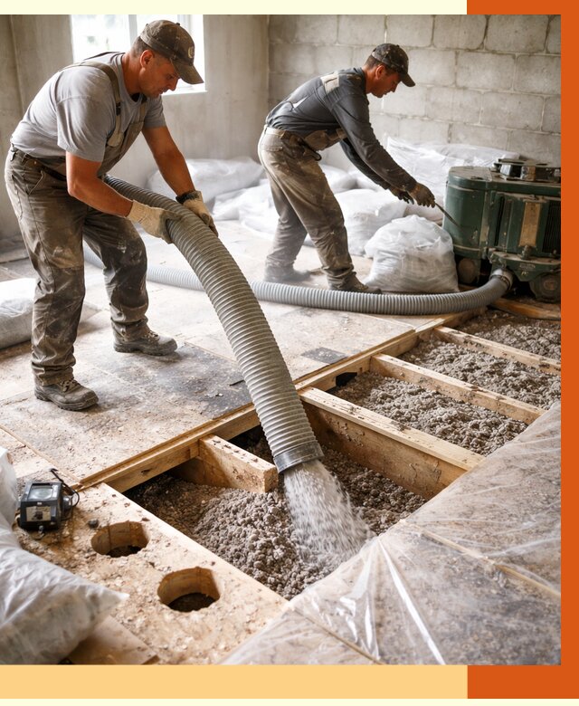 Заполнение пустот перекрытий в Гуково от 4620 руб. под ключ | ТепломастерГкв