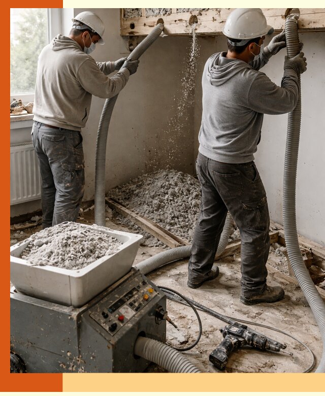 Заполнение пустот перекрытий пеной и наполнителями в Гуково