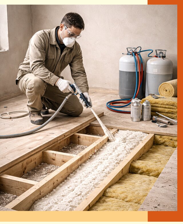 Заполнение полостей межэтажного перекрытия в Гуково от 4312 руб. | ТепломастерГкв