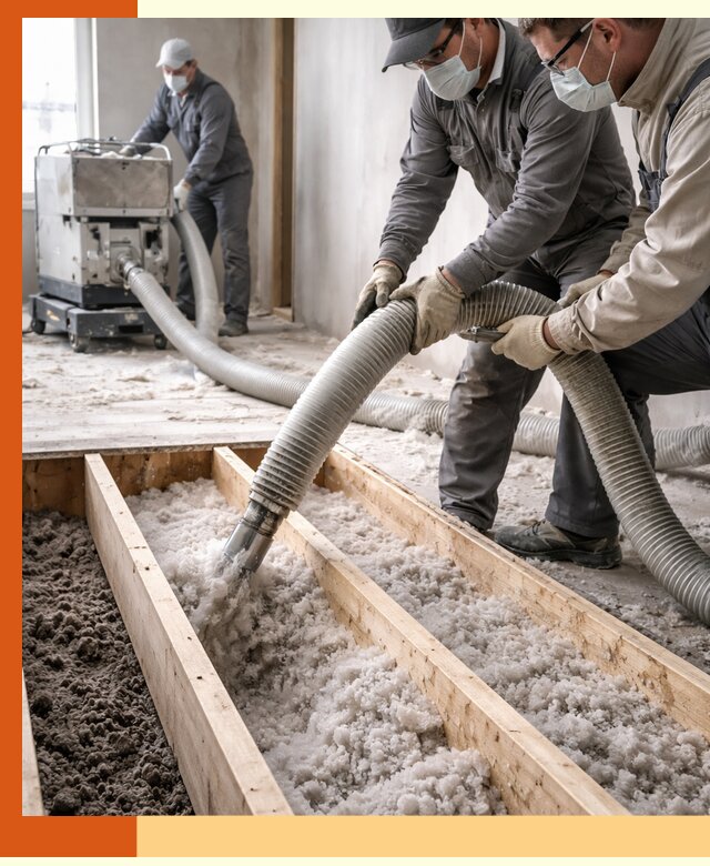 Заполнение полостей межэтажного перекрытия в Гуково эффективно и герметично