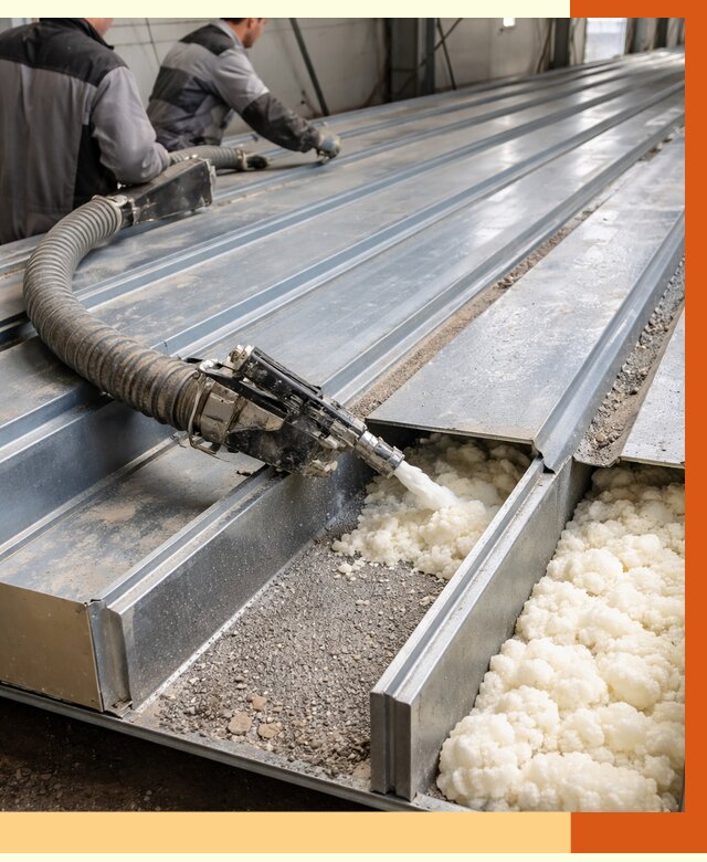 Заполнение пустот кровельных панелей в Гуково от 7392 руб. под ключ | ТепломастерГкв