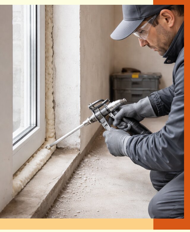 Герметизация стыков ППУ в Гуково от 1694 руб. за м2 — утепление примыканий под ключ | ТепломастерГкв