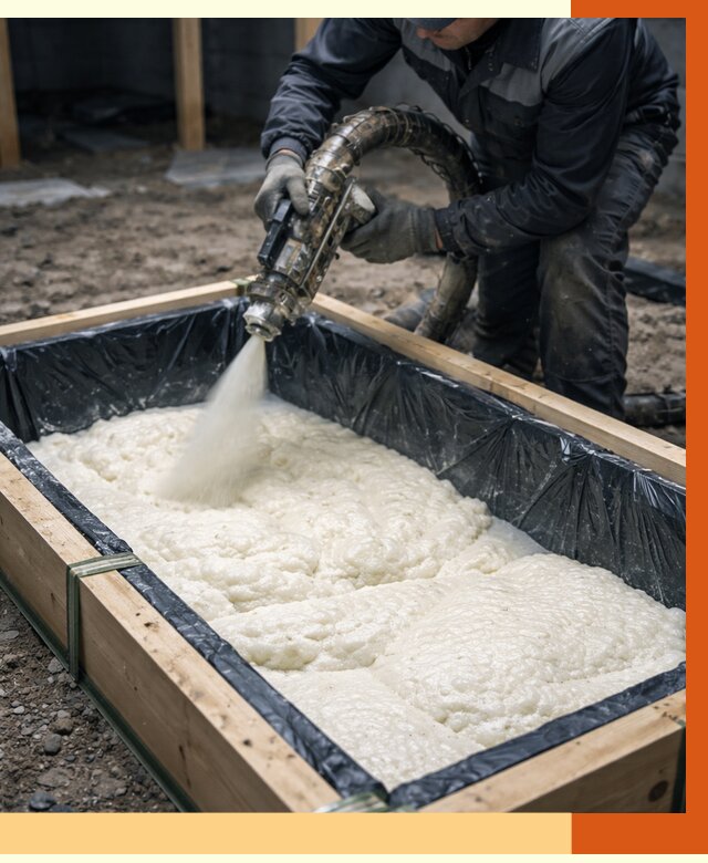 Заливка ППУ в формы в Гуково от 2567 руб. — утепление форм под ключ | ТепломастерГкв