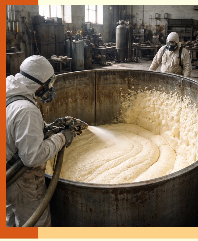 Заливка ппу в емкости с полной изоляцией и герметизацией в Гуково