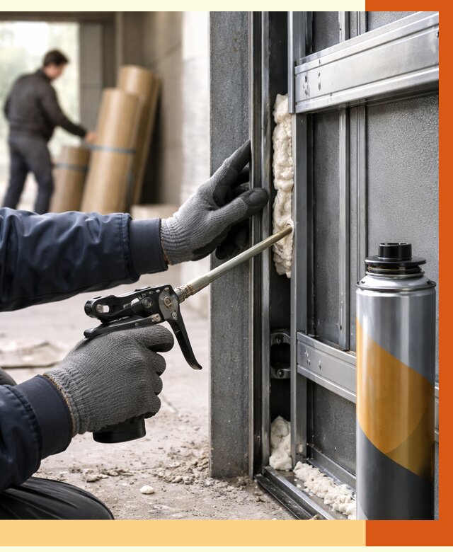 Заполнение пустот ворот в Гуково от 4620 руб. — заливка ППУ, утепление под ключ | ТепломастерГкв