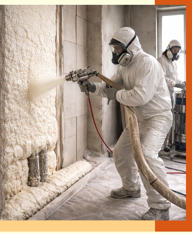 Напыление пенополиуретана в Гуково от 7700 руб./м2 — услуги и монтаж ППУ | ТепломастерГкв