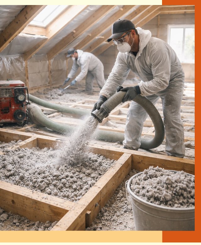 Утепление эковатой в Гуково от 3028 руб./м2 — монтаж и задувка | ТепломастерГкв