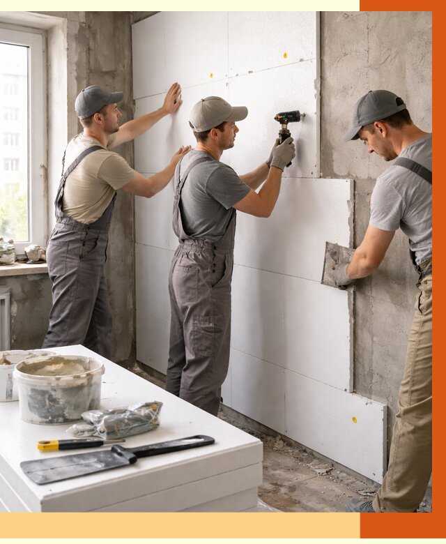 Утепление пенопластом домов и стен в Гуково от 1899 руб. — ТепломастерГкв