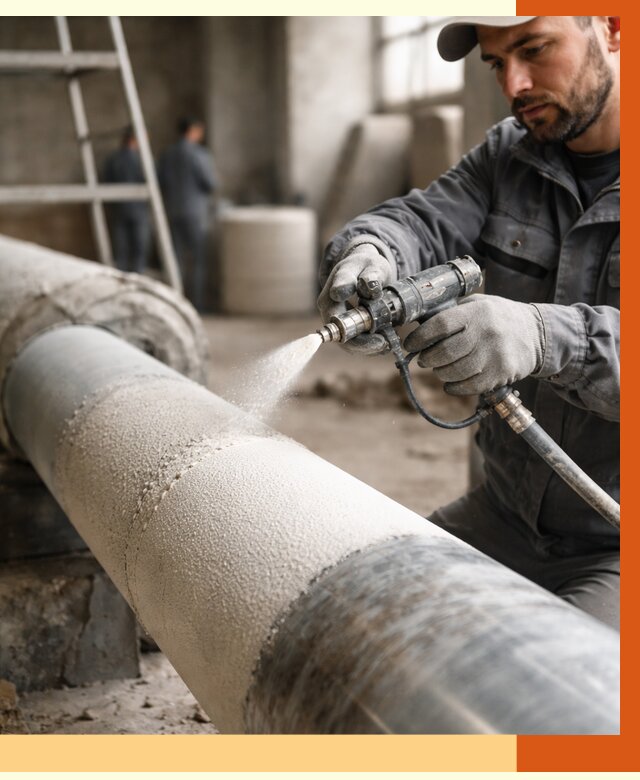 Утепление труб жидкой теплоизоляцией в Гуково от 7700 руб. под ключ | ТепломастерГкв