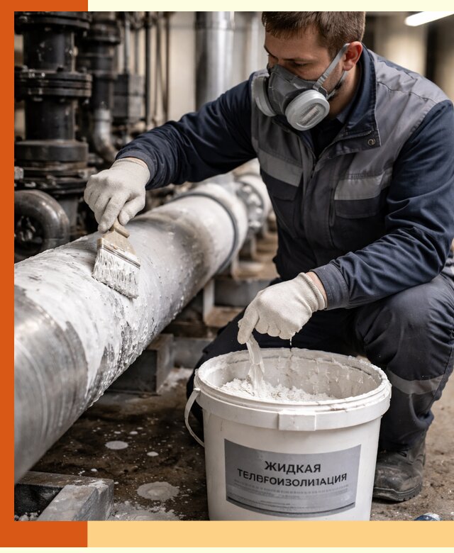 Утепление оборудования жидкой теплоизоляцией в Гуково